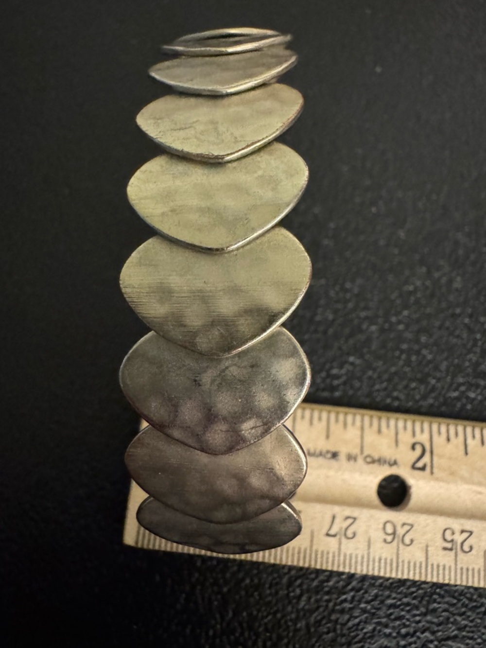 LOFT Hammered Disc Stretch Bracelet in Antique Silver - Picture 4 of 5